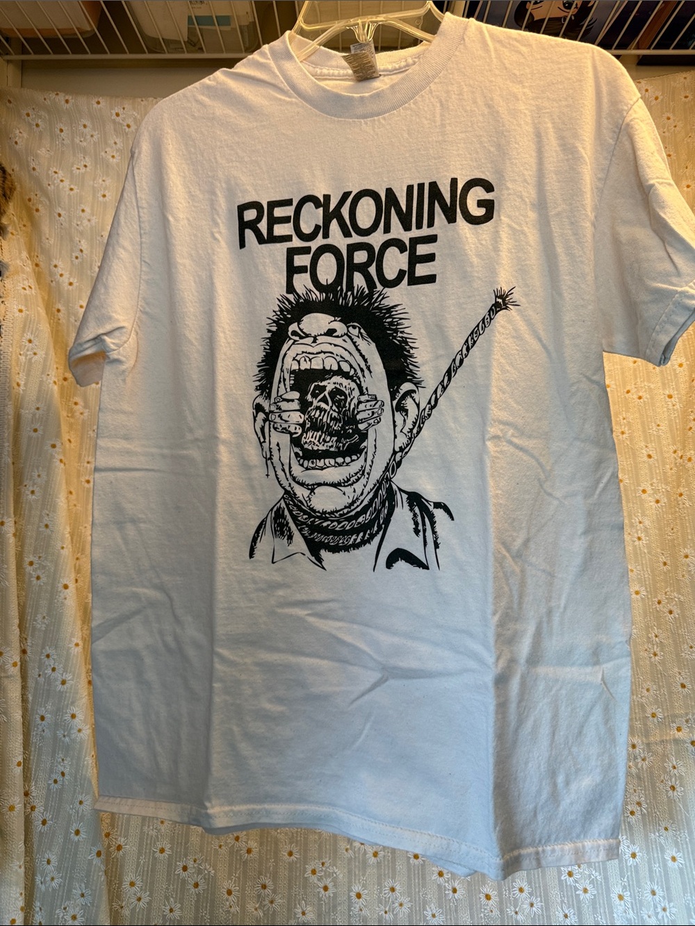 Gildan White Reckoning Force Graphic Tee